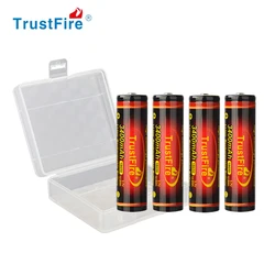 TrustFire-baterias recarregáveis de íon de lítio, bateria 18650, 3400mAh, 2400-3000mAh, Li Ion Cell para brinquedos lanterna UAV, 4pcs