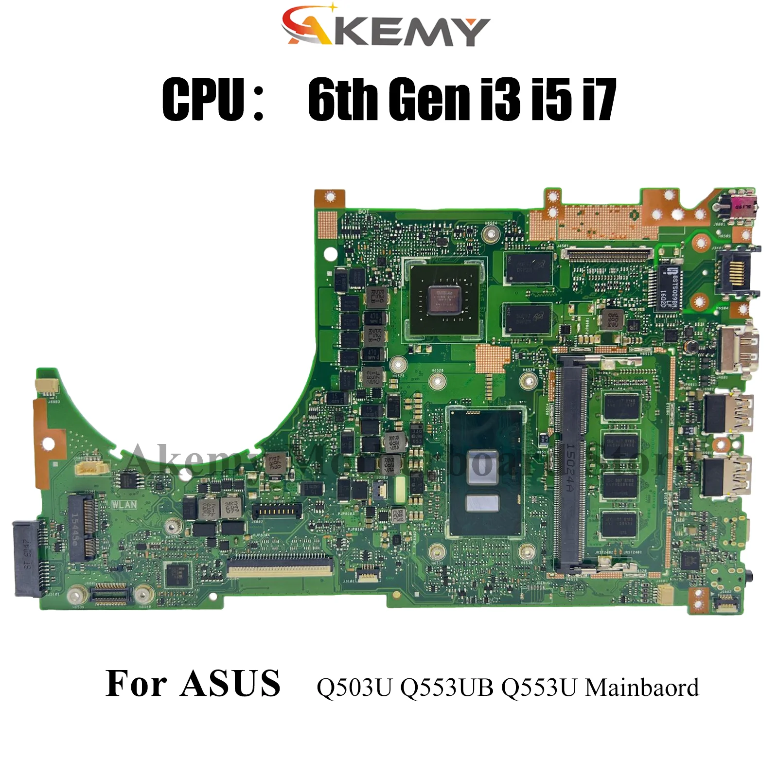 

Материнская плата для ноутбука Q553UB ASUS VivoBook Q553UB Q553U Q503U Q553UQ с процессором i3 i5 i7 100% тест, ОК, быстрая доставка