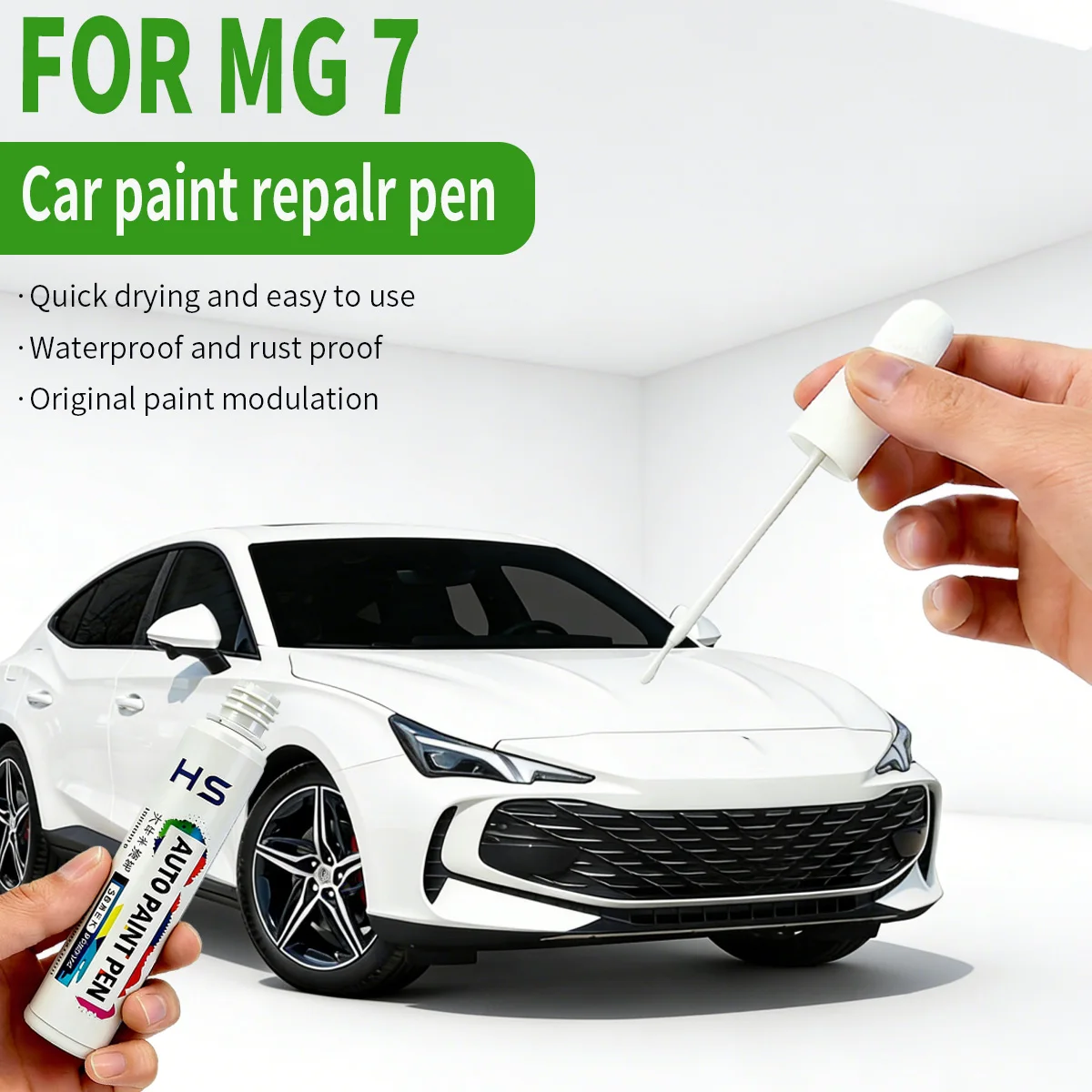 

Карандаш для ремонта автомобильной краски, средство для удаления царапин, аксессуары для авто DIY, белый, серый, красный, черный, зеленый, нефритовый (GJY) для MG 7 2007-2025 гг.