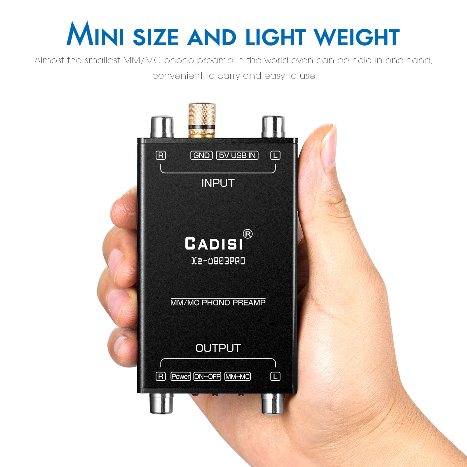 Douk Audio T1 Mini MM/MC preamplificador de escenario Phono LP reproductor de discos de vinilo tocadiscos preamplificador RIAA preamplificador de fonógrafo estéreo