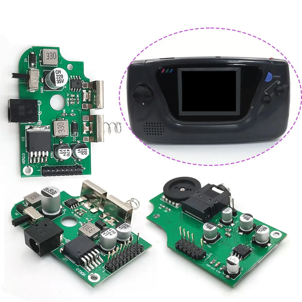 

Replace Power Supply On Off Board Pre-Soldered IC Capacitors Repair Kit For Sega Game Gear GG Console Power Volume Board