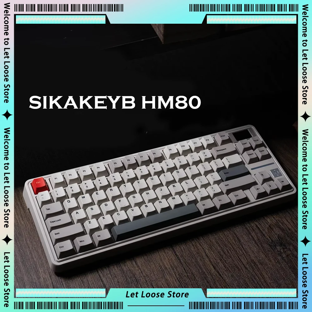 SIKAKEYB HM80 Magnetic Switch Mechanical Keyboards PBT 81Keys Screen Customized Wired Gaming Keyboard PC Office E-sports Gifts