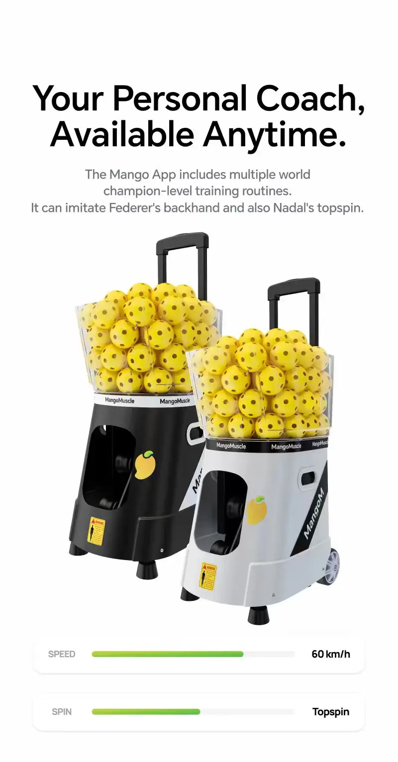 Mango Professional Pickleball Shooting Training Machine with Remote Control Suitable for Beginners to Improve Batting Sensation