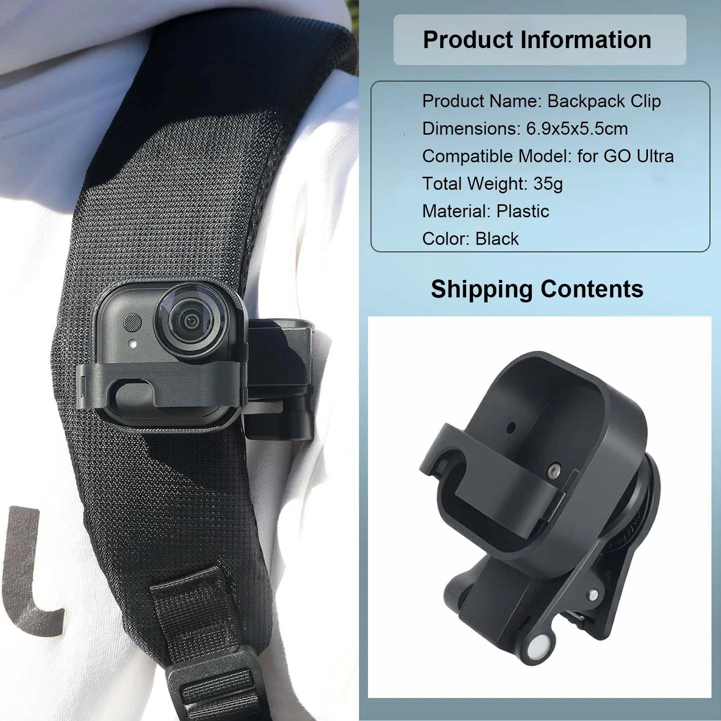 ​for Insta360 Go Ultra Thumb Camera Image Multifunctional Vision backpack straps clip,Wristband Expansion Protection Accessories