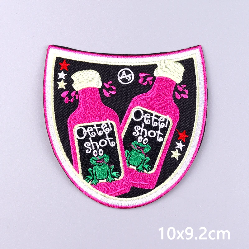 Nederland Oeteldonk embleem geborduurde patches kikker patch Nederland carnaval patches voor kleding uniform DIY opstrijkbare patches