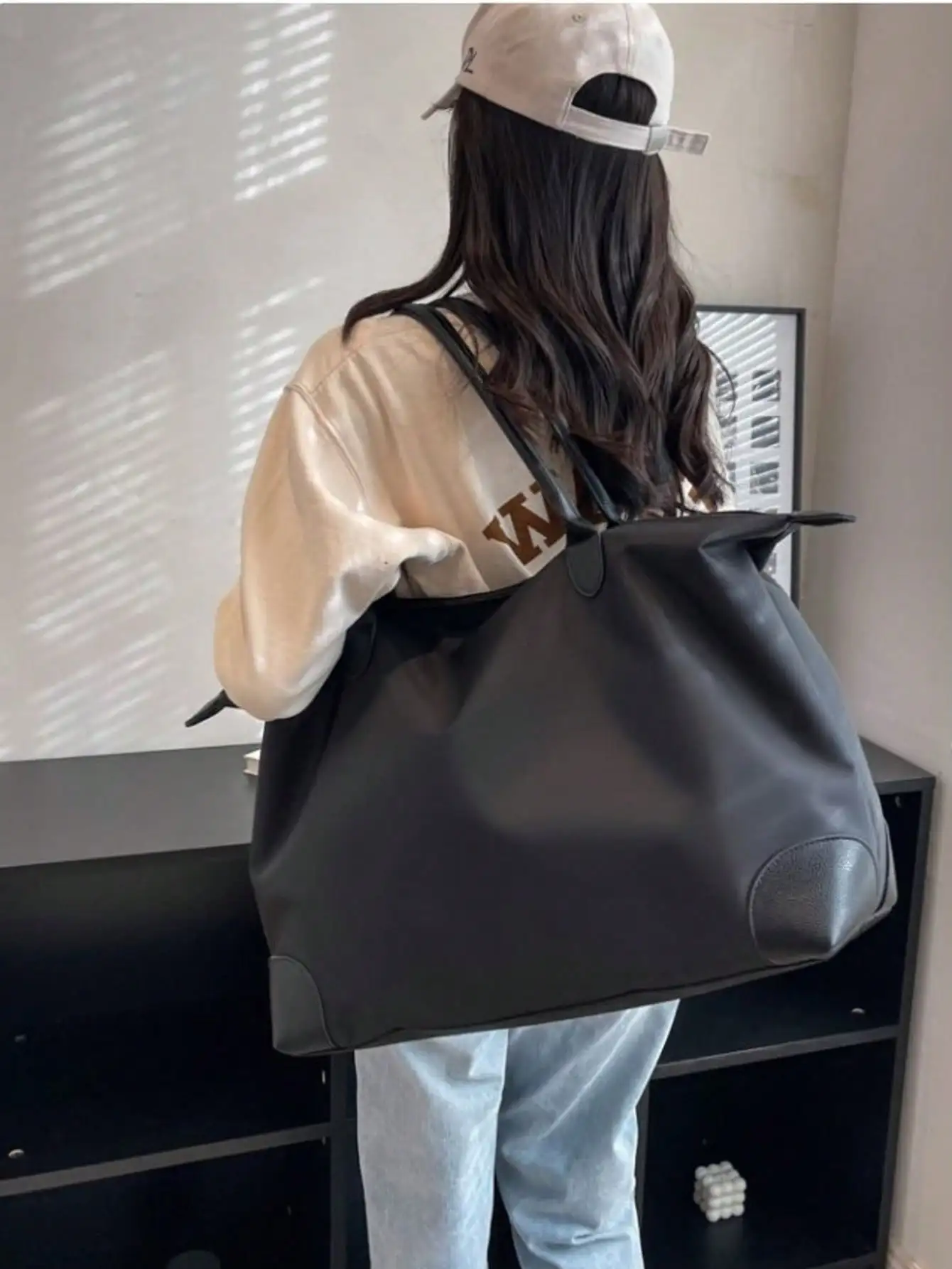 1pc Lightweight,Business Casual Minimalist Large Capacity Duffel Bag For Teen Girls Women College Students,Rookies & White-Collar Workers