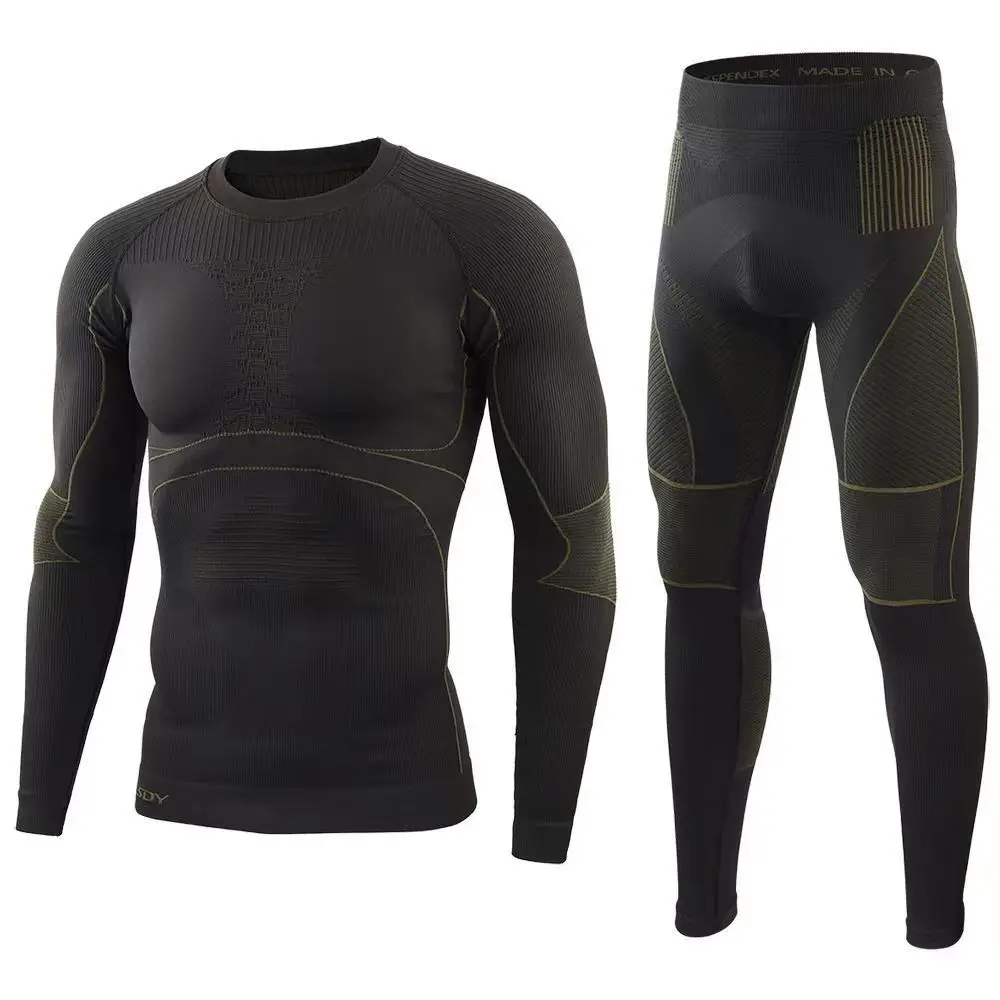 Outdoor Sort Suit Quick Dry Ski Thermal Underwear For Men Male Thermo Clothes Compression Set Thermal Tights Winter Leggings