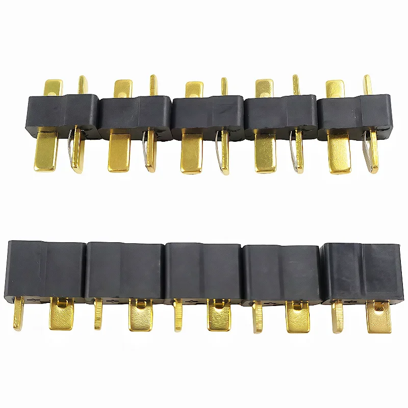 10PCS T- Plug Male & Female Black Connectors Deans Style for RC LiPo Battery