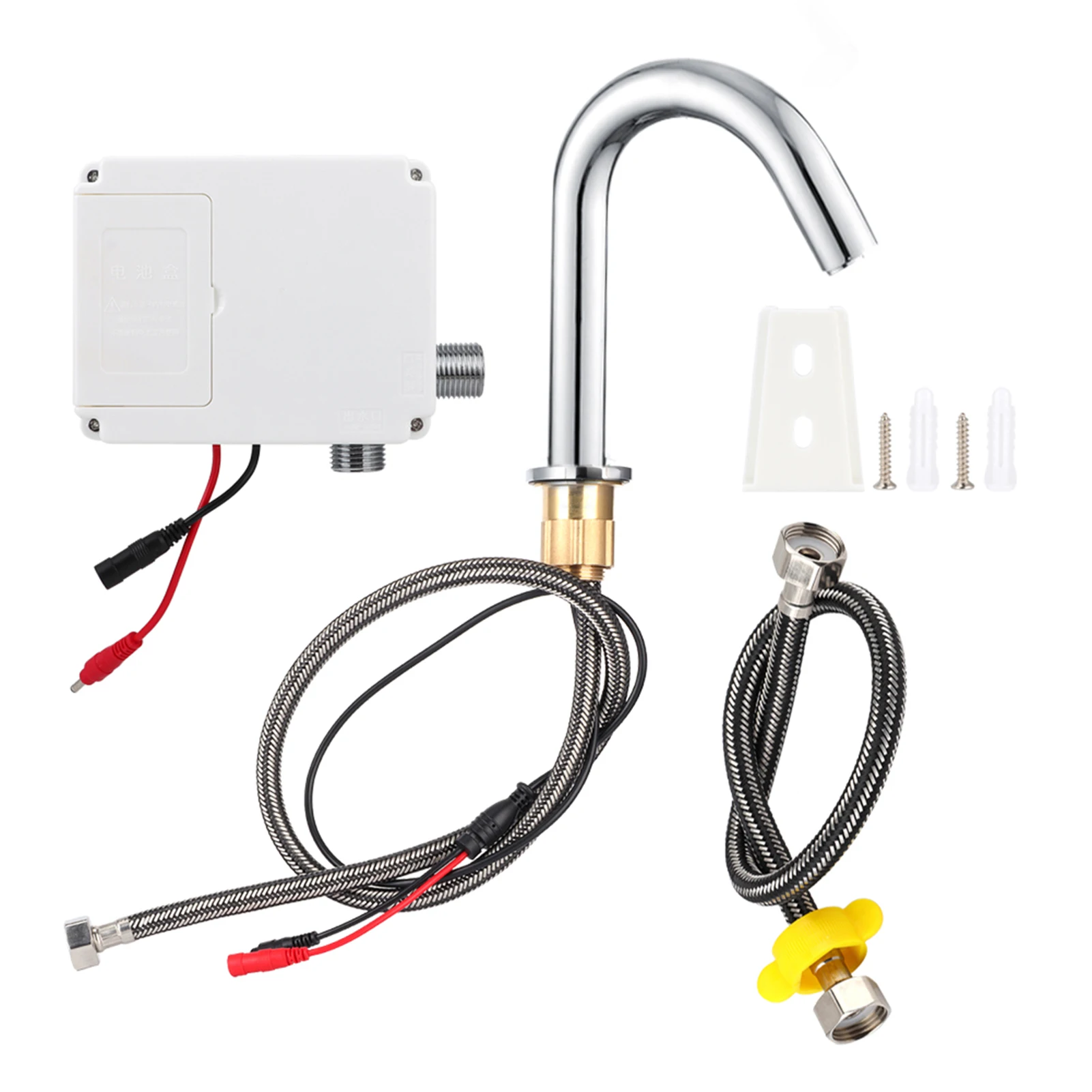 

G1/2inch Thread Automatic Induction Sensor Water Faucet Infrared Single Cold Tap with Control Box