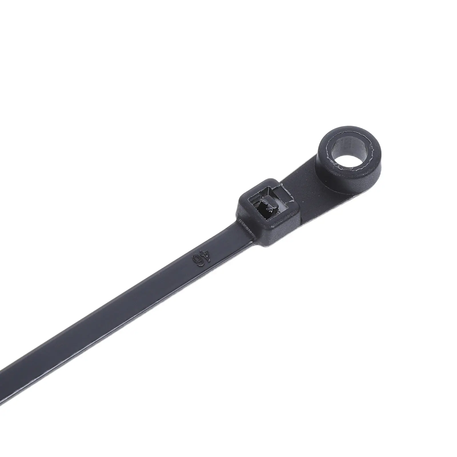 100Pcs Nylon Cable Ties Black 7.9 Screw Hole Self Locking Heavy Duty Mounting Tab Zip Ties Industrial Electrical Cable