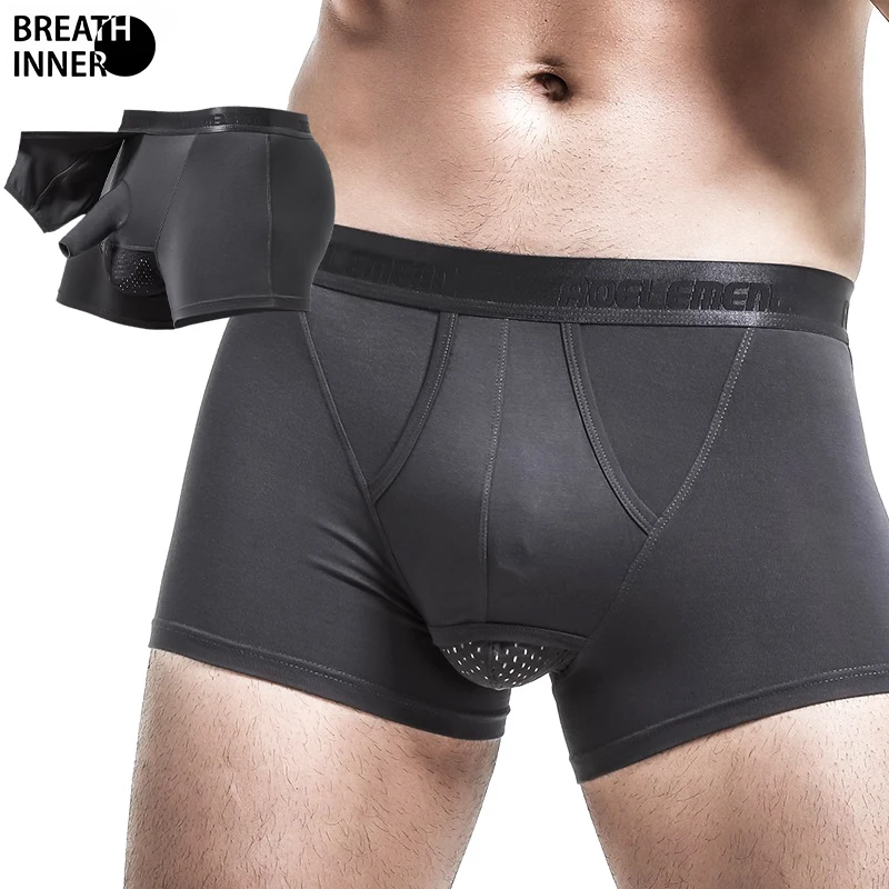 

Men's Sexy Summer Thin Transparent Ice Silk Boxers Breathable Men Comfortable Elastic Underpants Underwear