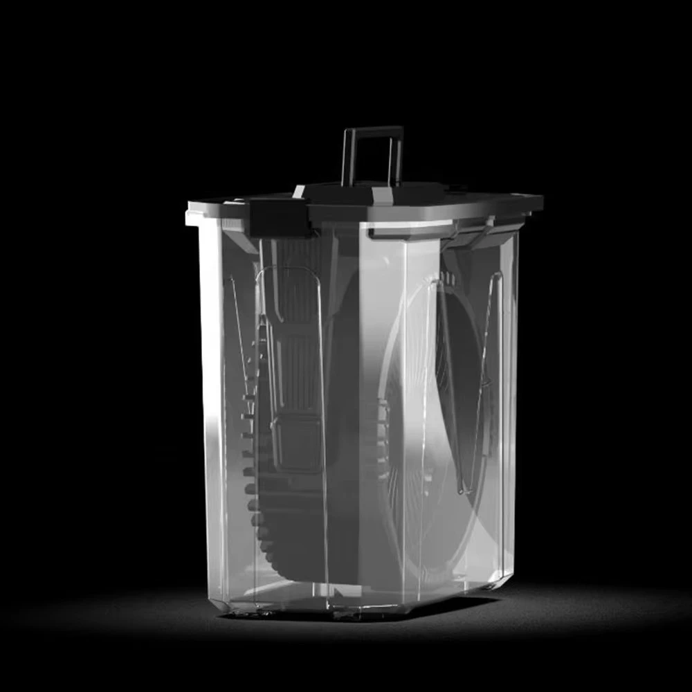 Portable Outdoor 10L Bucket Fogging Fan with Battery-Powered Digital Control 20000mAh Lighting for Cars & RVs