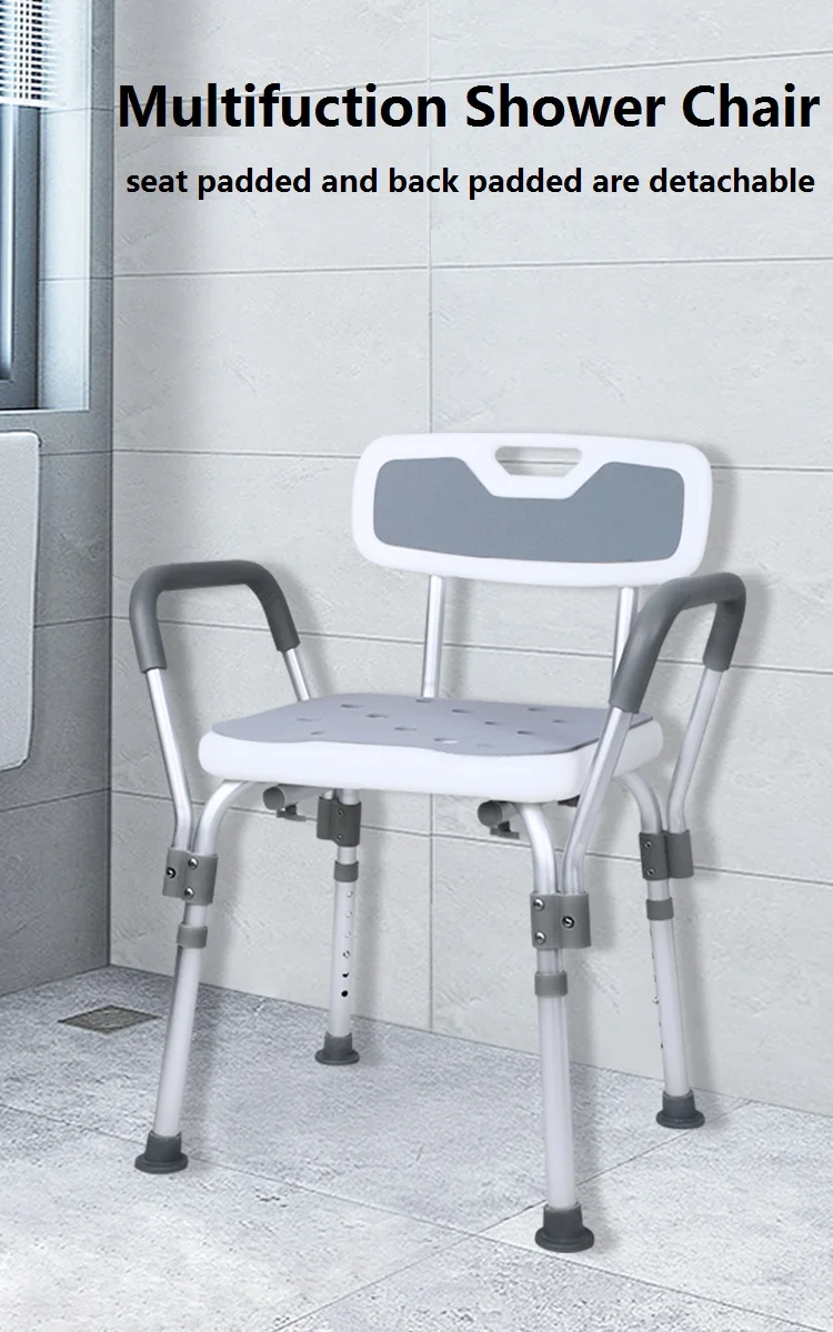 Height Adjustable Non-slip Shower Chair For Elderly