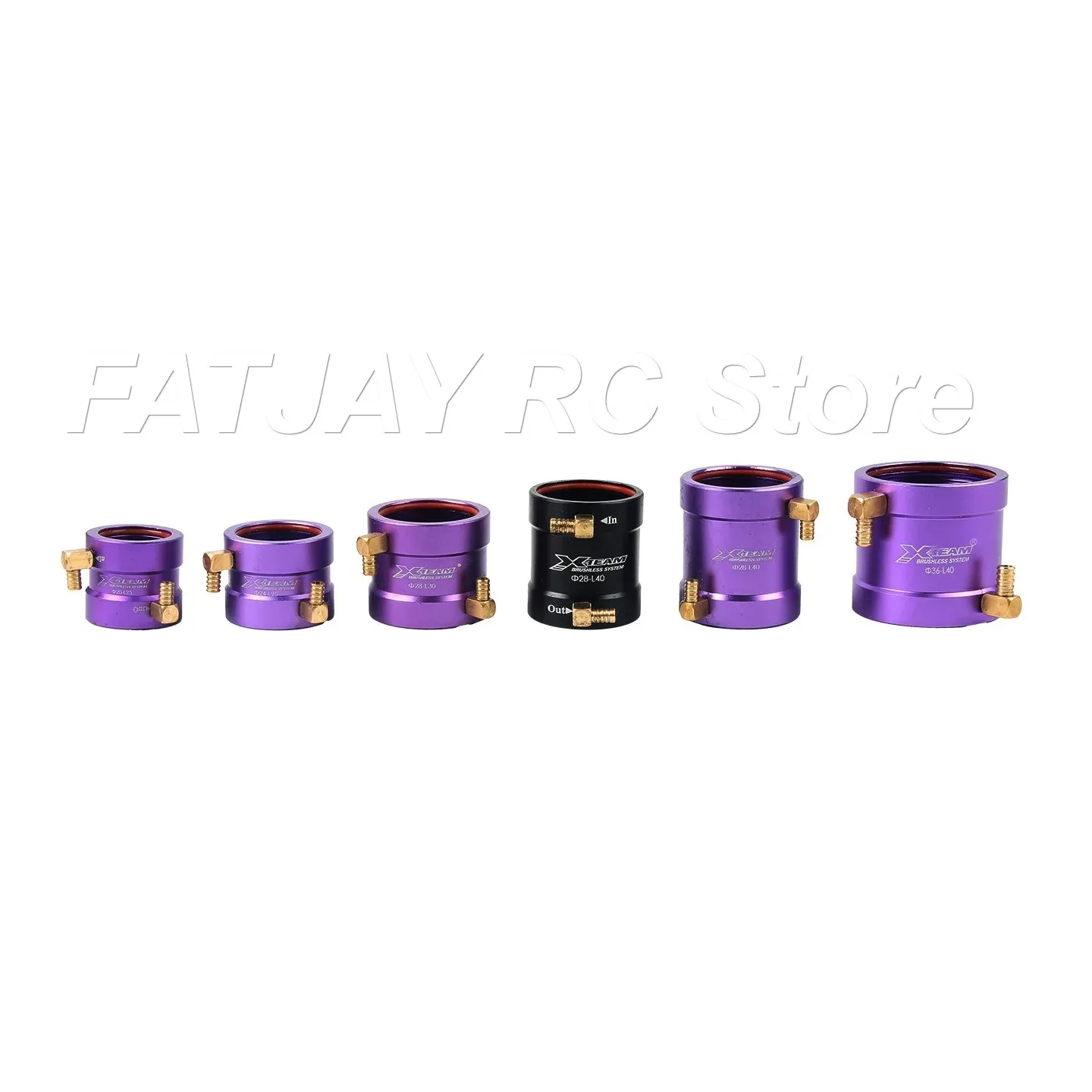 FATJAY CNC Water Cooling Jacket System | 20-53 Brushless Motor for RC Boat Hobby 20/24/28/36/40/53