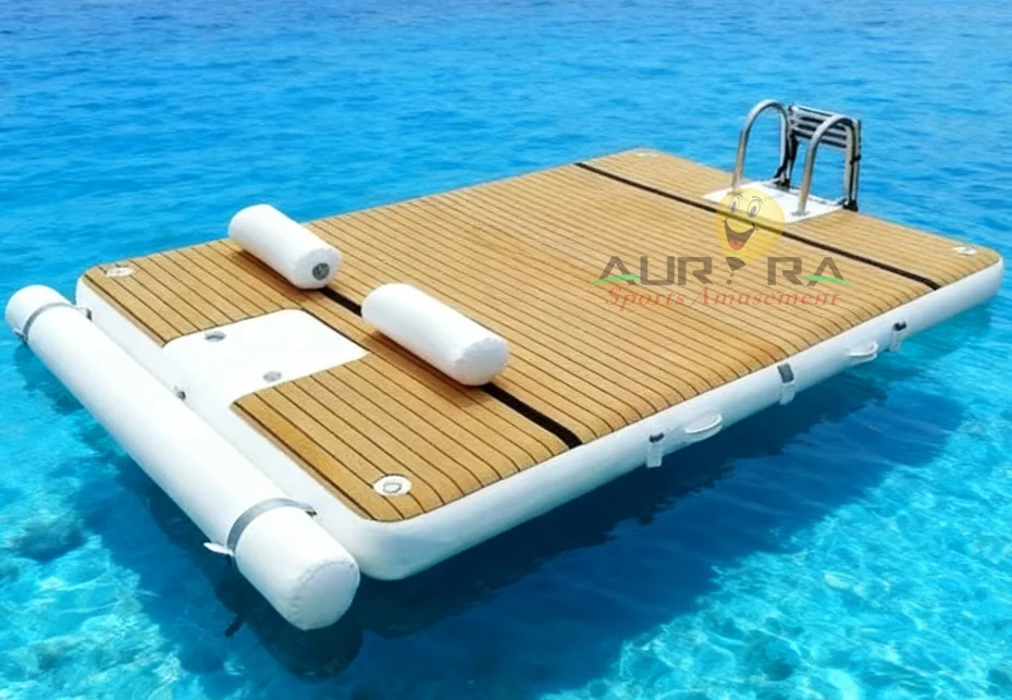 Inflatable Docks Floating Platforms Fishing Swimming Float Board Yacht Sunbathing Inflatable Dock Platform