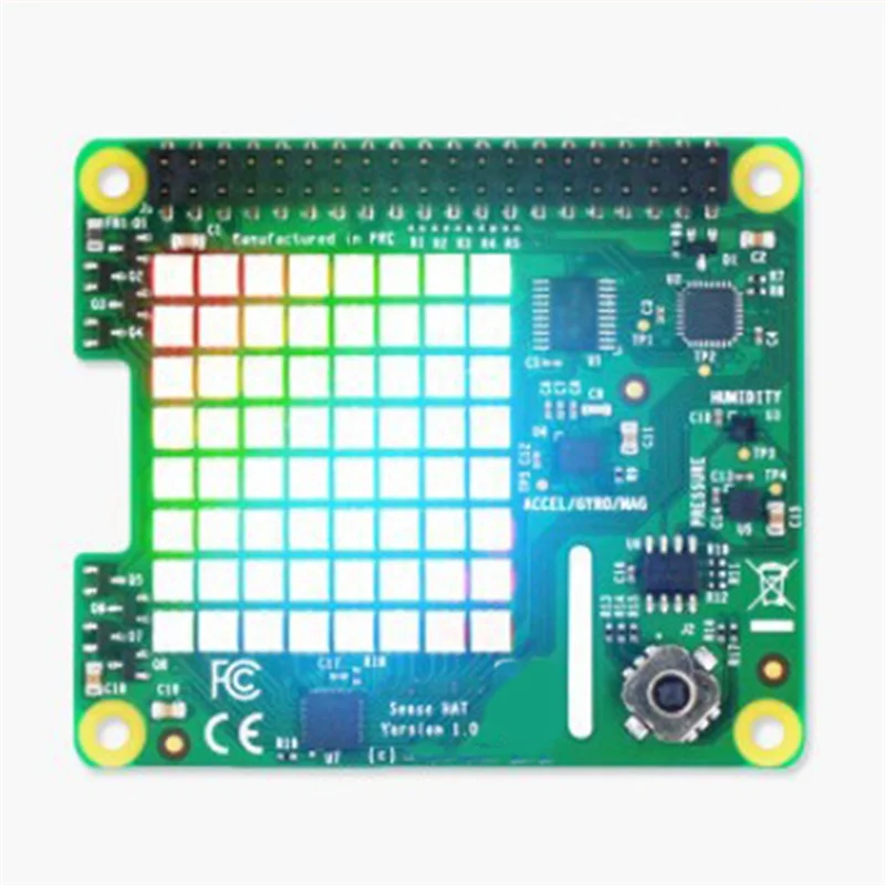 Sensehat For Raspberry Pi Featuring 8X8 RGB LED Matrix,Joystick Gyroscope,Accelerometer For Interactive Use Project-ABIU
