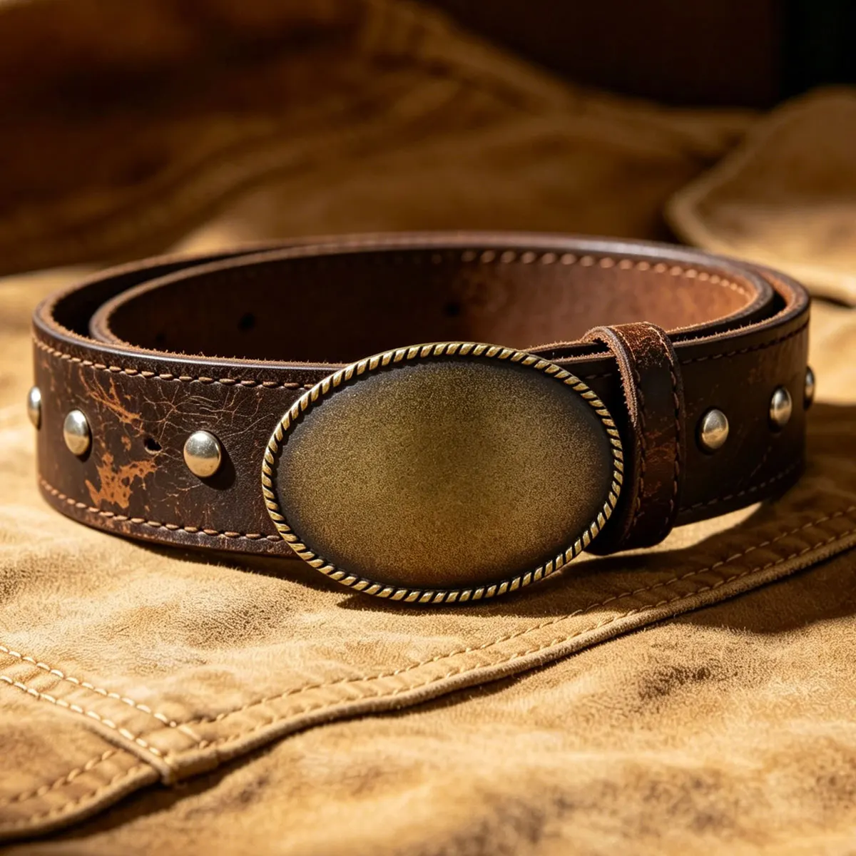 Herren Retro Ovale DIY-Design Gürtelschnalle Dropshipping Modischer Handgefertigter Stil für 4cm Breite Gürtel