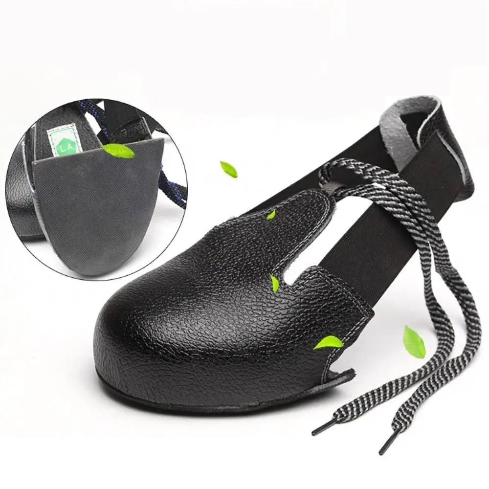 

Multipurpose Anti-smashing Steel Toe Shoes Covers Cowhide Slip-resistant Safety Footwear Black Overshoes Shoe Toe Cap Industry