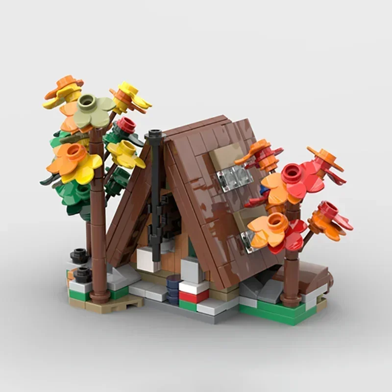 

Mini 21338 A-Frame Cabin Winter And Summer Building Blocks Version Model Technology Bricks DIY Toys For Kids Children