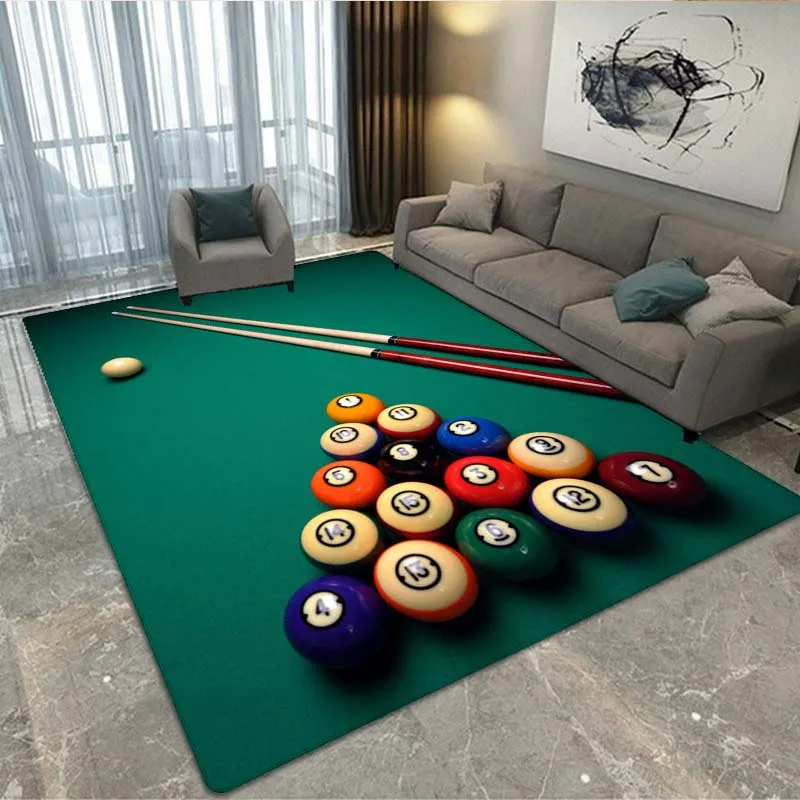 

Billiard table tennis 3D retro carpet living room bedroom sofa door mat decoration children's game non-slip floor mat gift