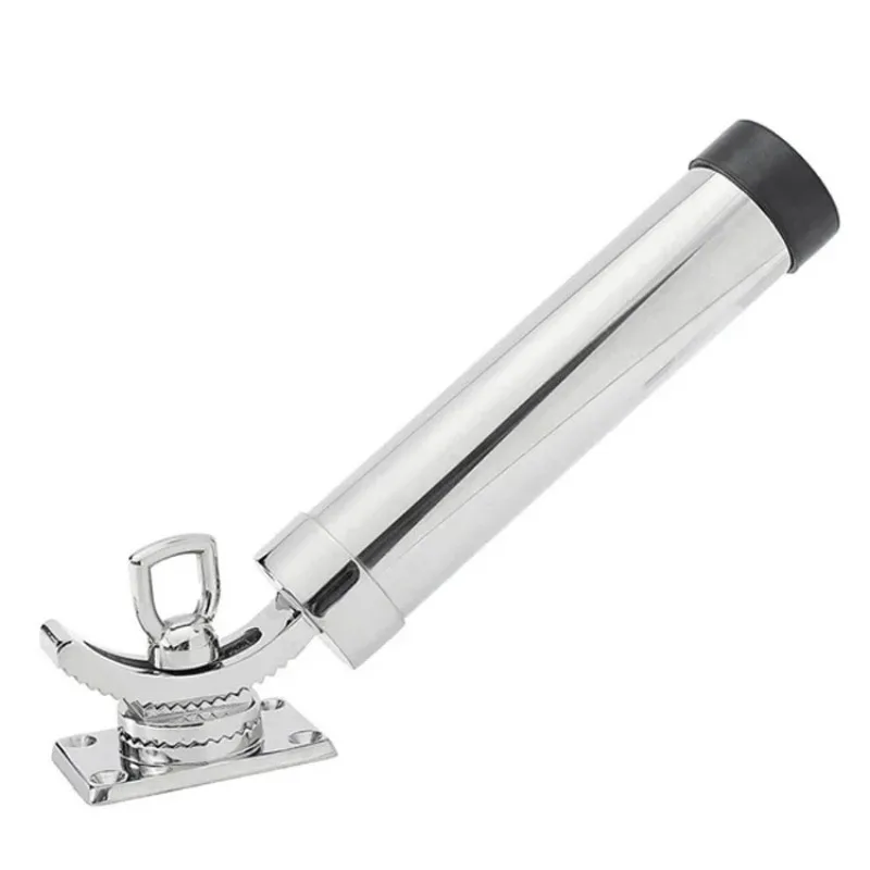 Marine 316 Stainless Steel Deck Fishing Rod Holder 360° Rotating Fishing Rod Bracket Fishing Rod Socket Yacht Accessories