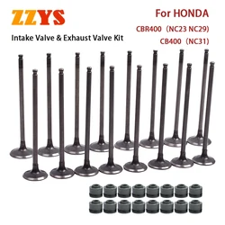 Motorcycle Intake Valves Exhaust Valve Stem Kit for HONDA CBR400 NC23 NC29 CBR23 CB29 CB400 NC31 CB31 CBR CB 400 14711-KY2-010