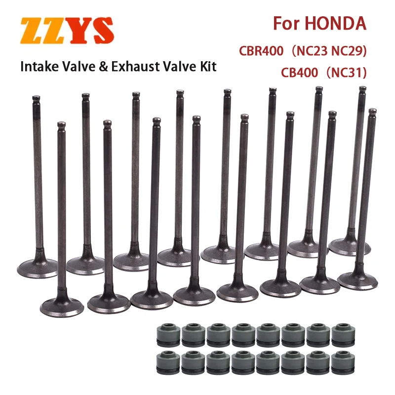 Motorcycle Intake Valves Exhaust Valve Stem Kit for HONDA CBR400 NC23 NC29 CBR23 CB29 CB400 NC31 CB31 CBR CB 400 14711-KY2-010