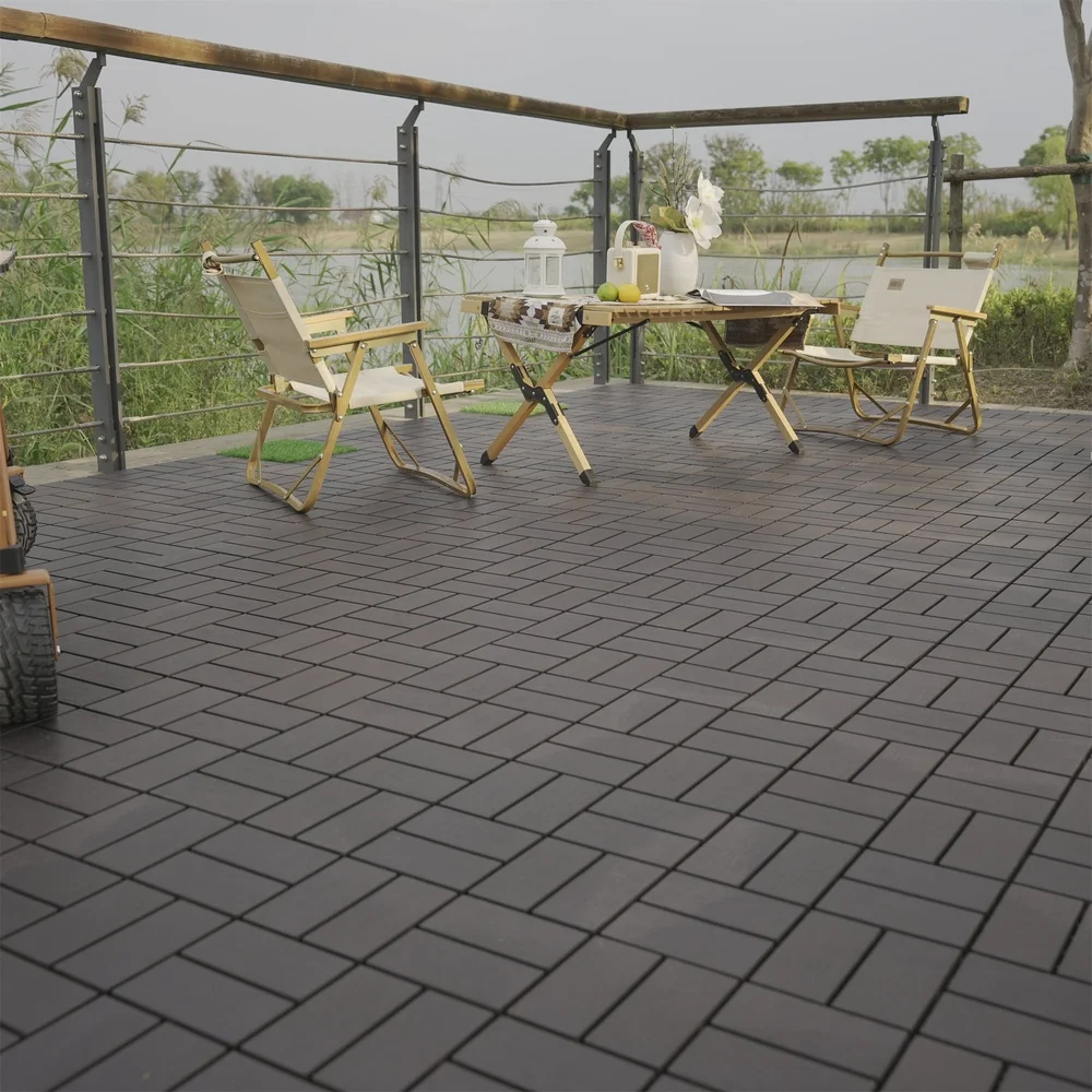 연결식 데크 타일 44팩 방수 파티오 바닥재 쉬운 설치 경량 내구성 맞춤형 야외 사용 모두