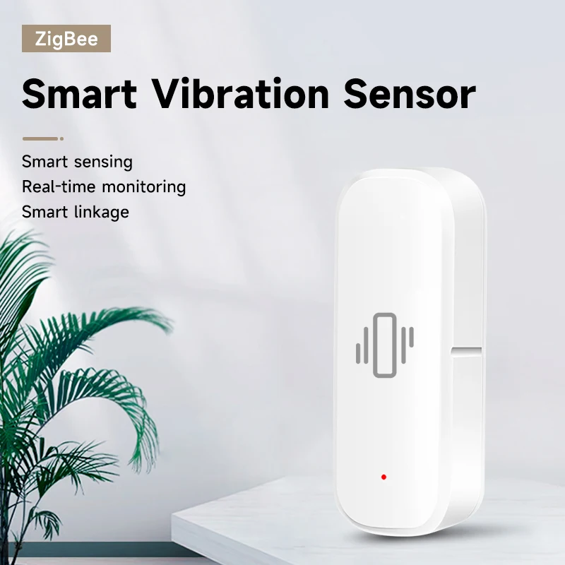 Tuya ZigBee เซ็นเซอร์ตรวจจับการสั่นสะเทือนอัจฉริยะ, แอปแจ้งเตือนการตรวจสอบแบบเรียลไทม์บันทึกประวัติการเคลื่อนไหว