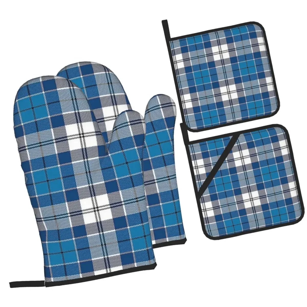 

Oven Mitts and Pot Holder Sets of 4 for Baking Kitchen Cooking BBQ Resistant Non-Slip Gloves