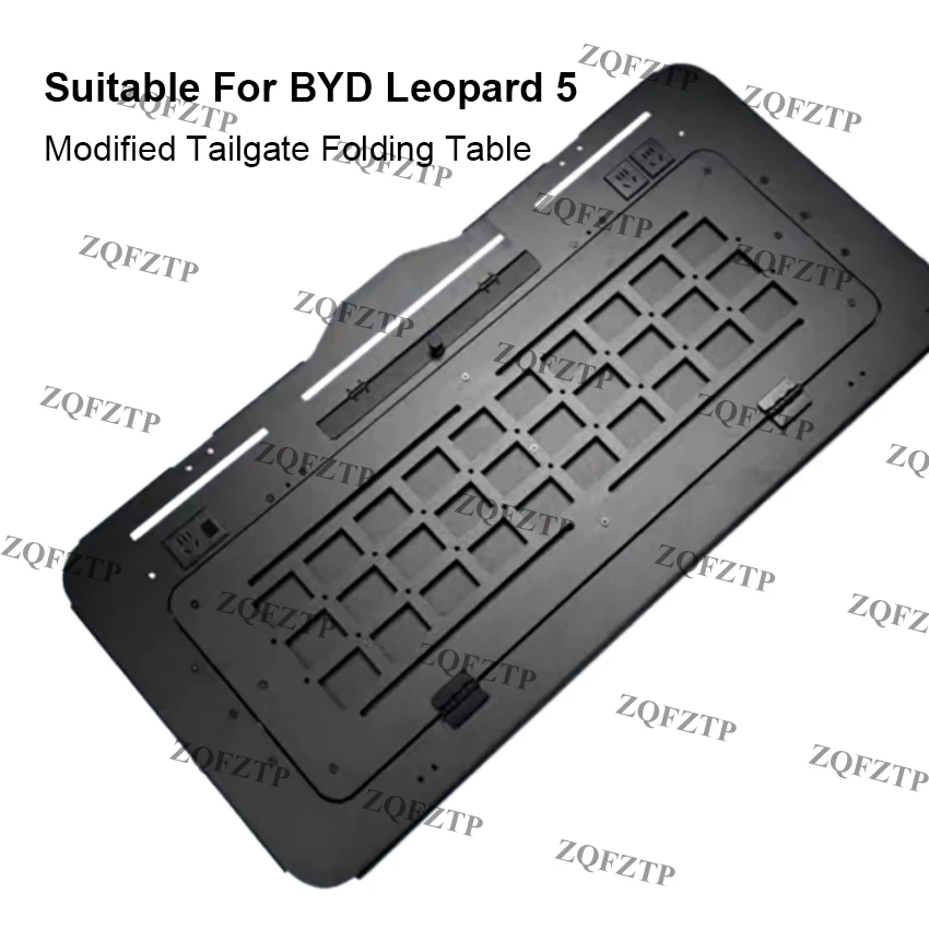 Fit For BYD Leopard 5 Car-Tailgate Folding Camping Table Modified Plug-in Tailgate Folding Table with Light Upgrade Parts