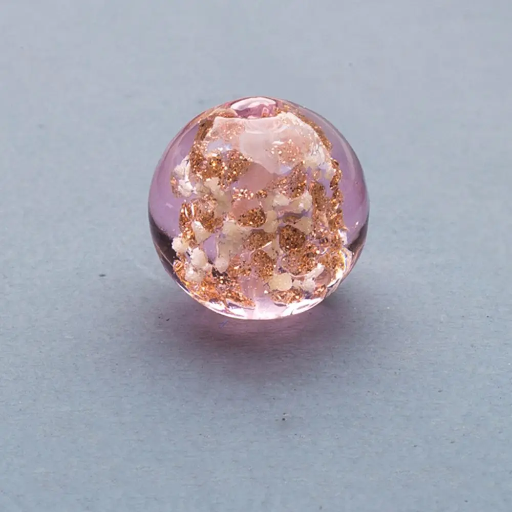 

Shiny Colorful Glass Gold Leaf Earring Needlework Beads Ceramics Loose Beads DIY Jewelry Making Luminous Glass Beads Necklace