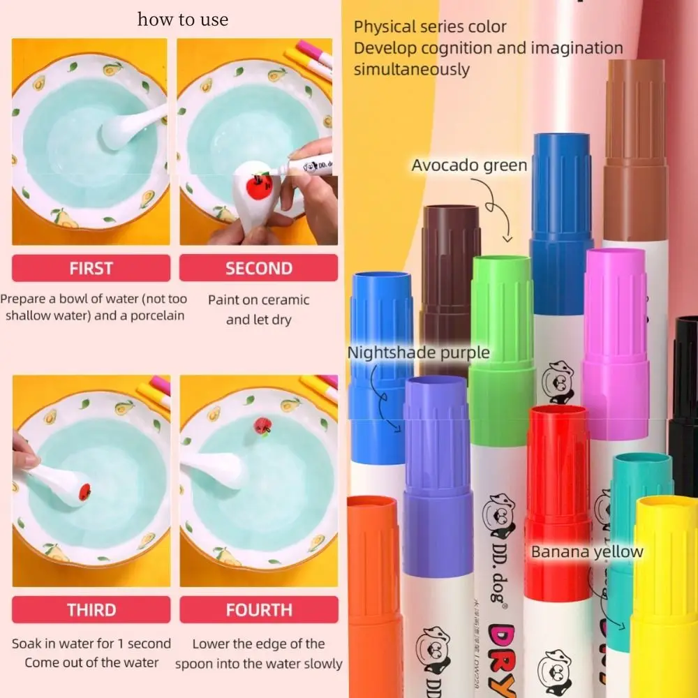 Safety Water Floating Painting Brush Erasable Interesting Magical Water Painting Pen Magical Odorless Graffiti Watercolor Pen