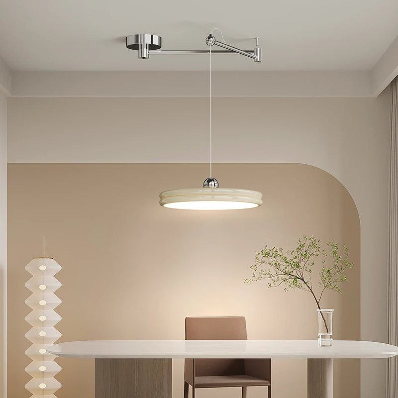 Modern Restaurant Pendant Light Cream Style Bar Counter Rocker Arm Pendant Light Modern Minimalist Dining Hall Decor Home Light