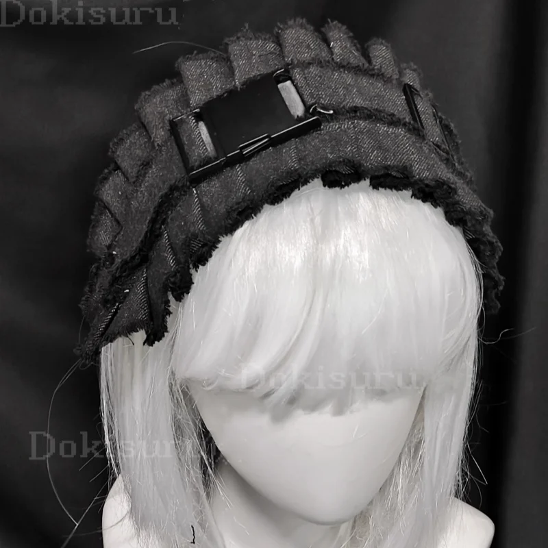 Bandeau en Denim fonctionnel pour fille, sous-culture originale, sport foncé, Punk Y2K, pince à cheveux, accessoire pour cheveux Cosplay de demoiselle d'honneur Lolita