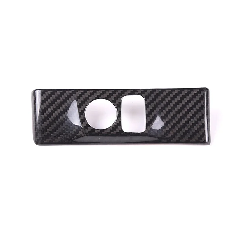 

Car Headlight Adjustment Switch Trim Cover Carbon Fiber for Nissan GTR R35 2008-2016 Interior Accessories(Black)