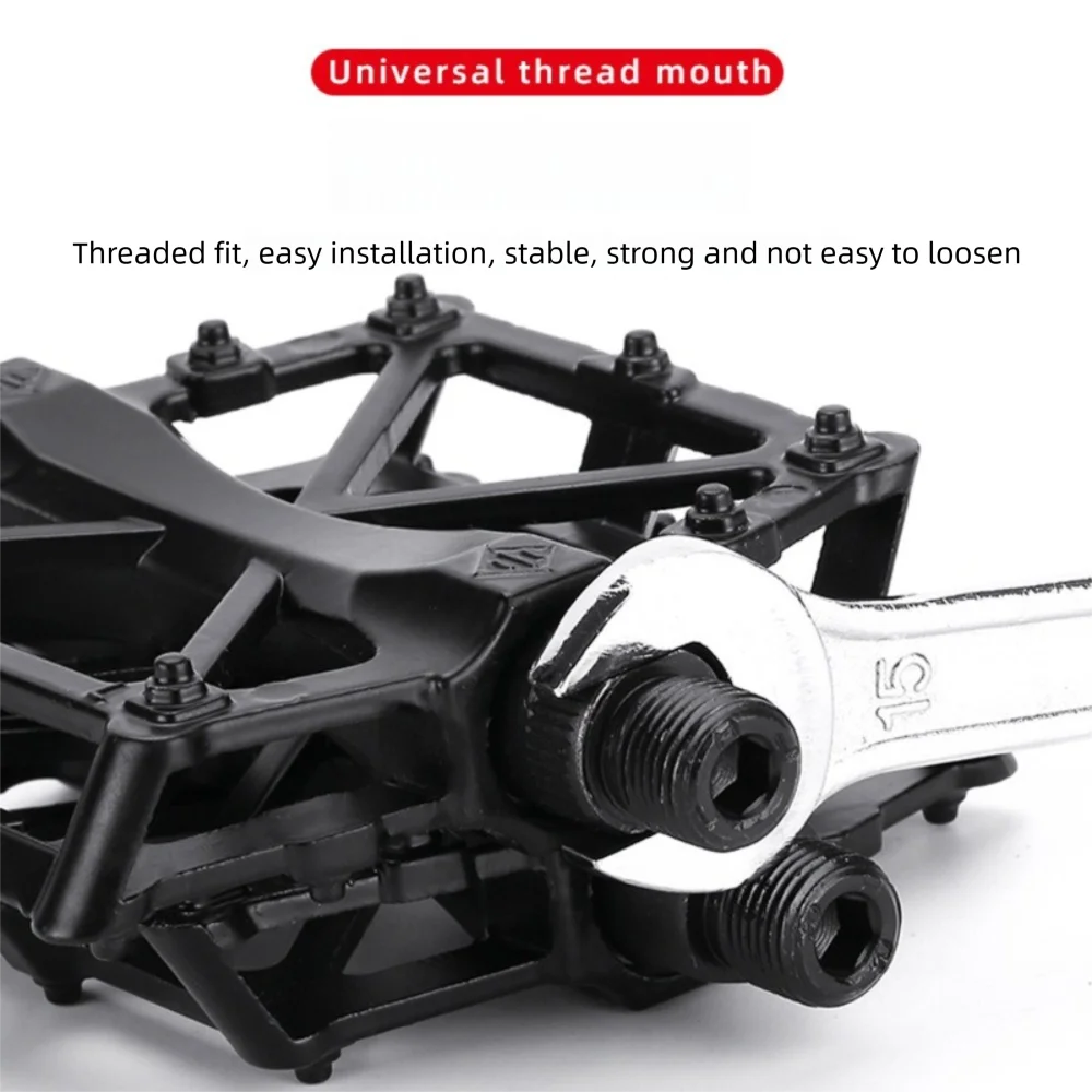 

1 Pair Double Ball Bicycle Pedals Aluminum Alloy Ultra-Light Mountain Bike Pedals Flat Anti Skid Cycling Treadle Platform