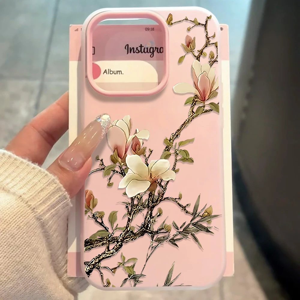Magnolienblumen Handyhülle für Xiaomi Redmi Note 14 Pro 4G Hüllen Redmi Note 13 12 Pro 15C 14C 13C 11 10 Pro 5G Sturzsichere Hülle – Detail 3