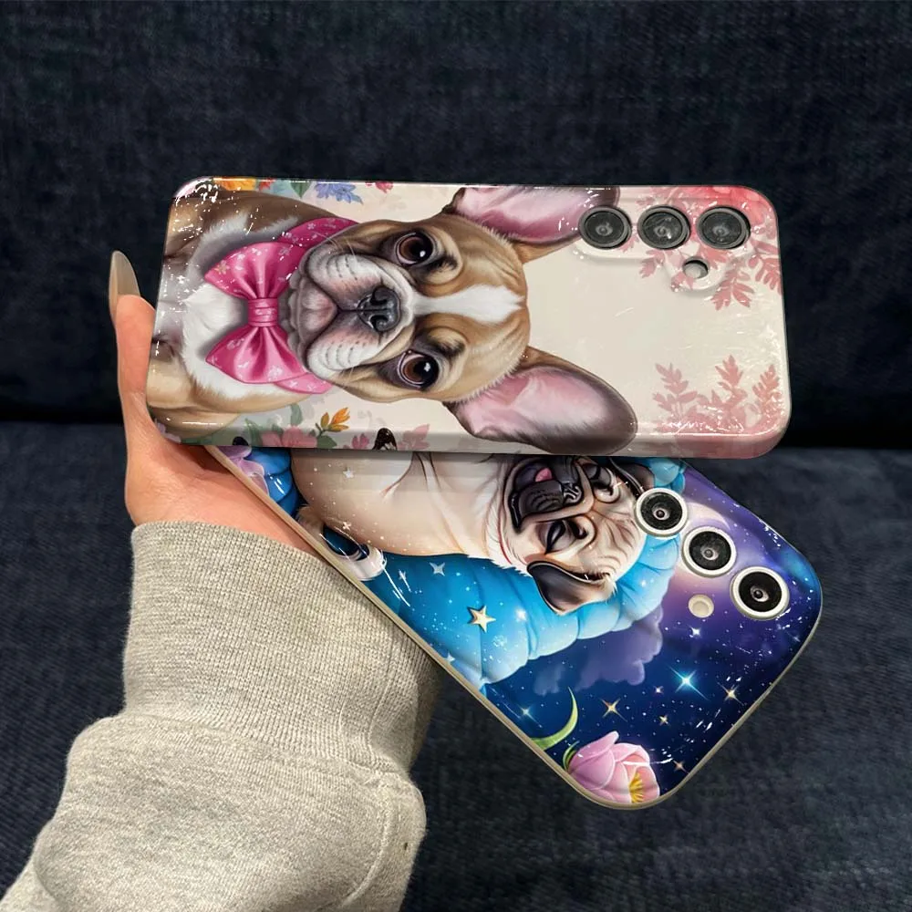 

Cartoon Anime Dog Cute For Samsung Galaxy A73 A53 A25 A34 A51 A54 A35 A55 A33 A56 A04 4G 5G Feilin Wave Oil Shell