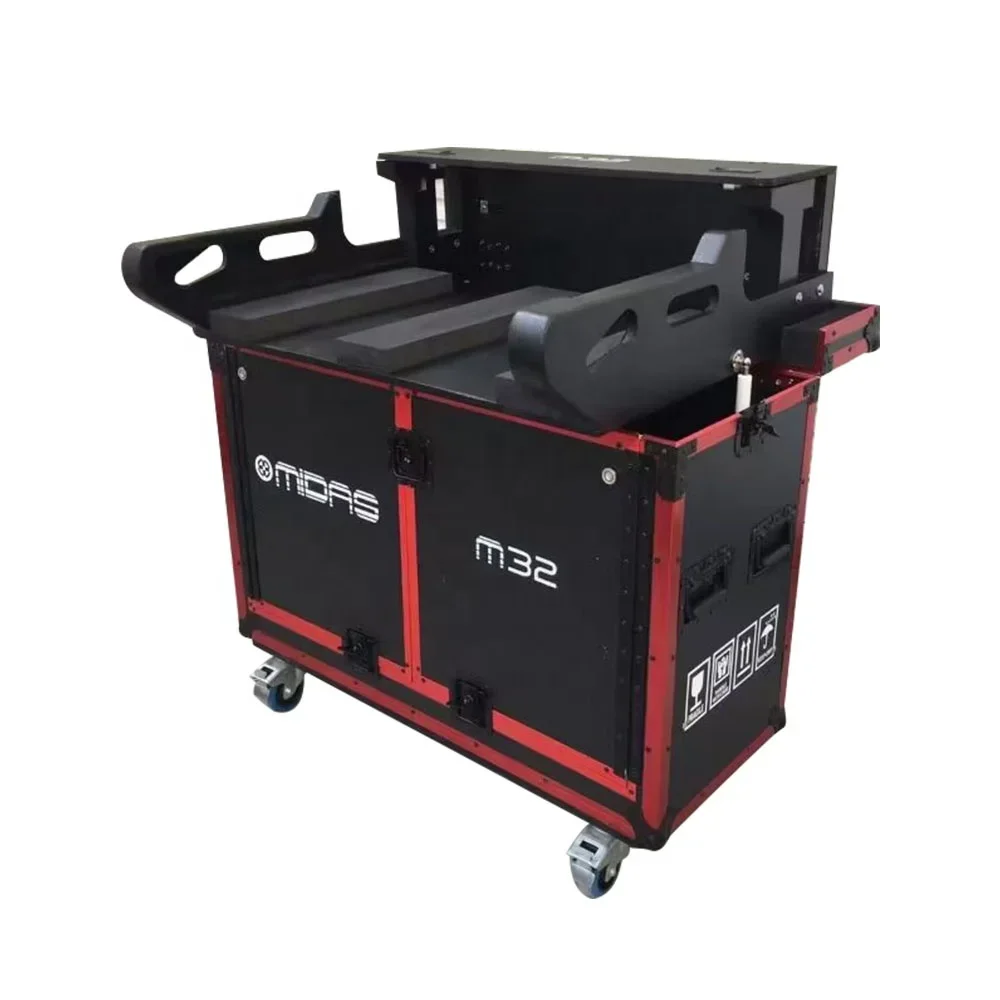 Customized Midas M32 Live Digital Mixer Hydraulic Flight Case With Wheels Portable Mobile Stage Equipment