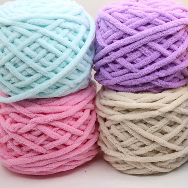 100g Blended Chenille Colorful Dye Scarf Hand-Knitted Yarn For Hand Knitting Crochet Hat Soft Milk Cotton Yarn Thick Wool Yarn