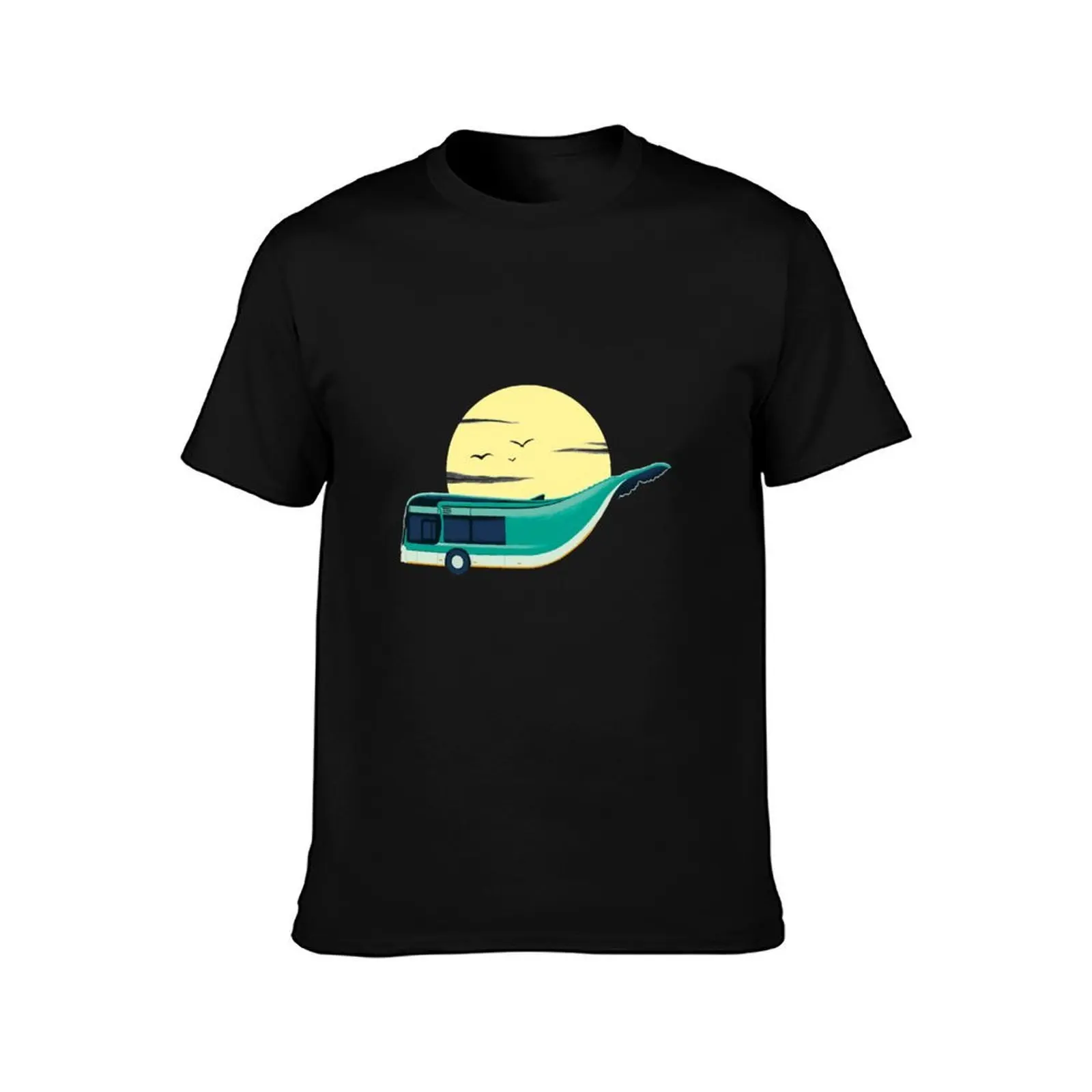 The Song of the Bus T-Shirt, Summer Casual Cotton Tee, Oversized Streetwear Tops, Vintage Graphic Print, Loose Fit Short Sleeve