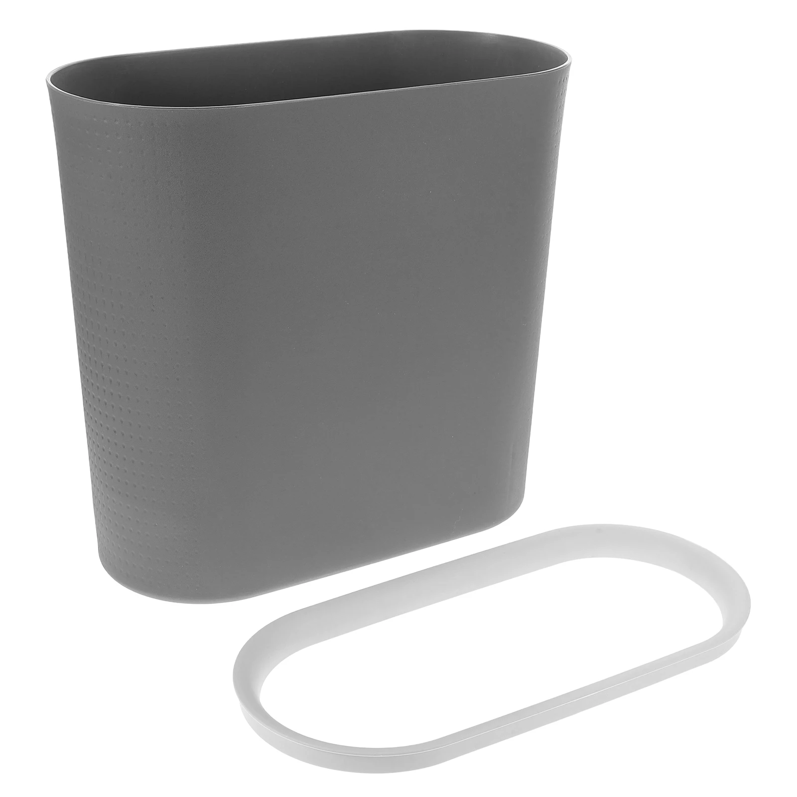 

Компактное узкое мусорное ведро серое с нажимным кольцом для ванной, кухни, гостиной, офиса, дома, большой контейнер для мусора