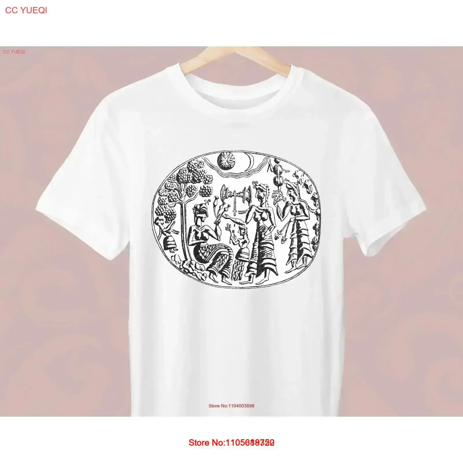 Mycenae Gold Ring T Shirt Greek Stylish Motif Theme Trendy vintage Washed homme Versatile Comfortable Casual Soft vintage