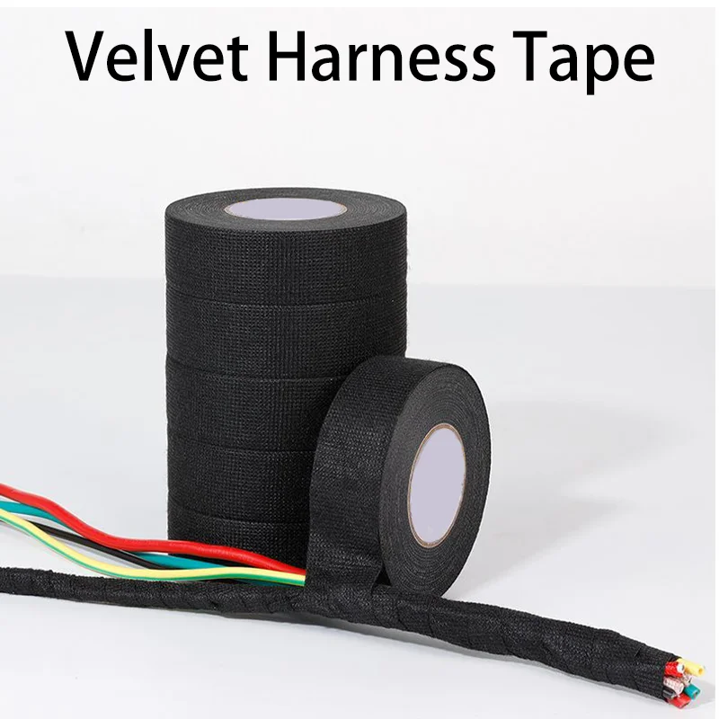 

1/3/5PCS Electrical Tape Heat Resistant Harness Tape Adhesive Cloth Tape Waterproof Tape Insulating Automotive Fabric Cloth Tape