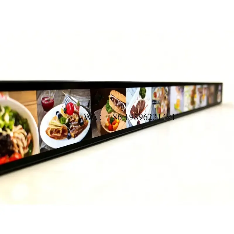 47.1 Inch Stretched Bar TFT LCD Advertising Player 3840x160 High Brightness Indoor Elevator Advertising Retail Store Airport