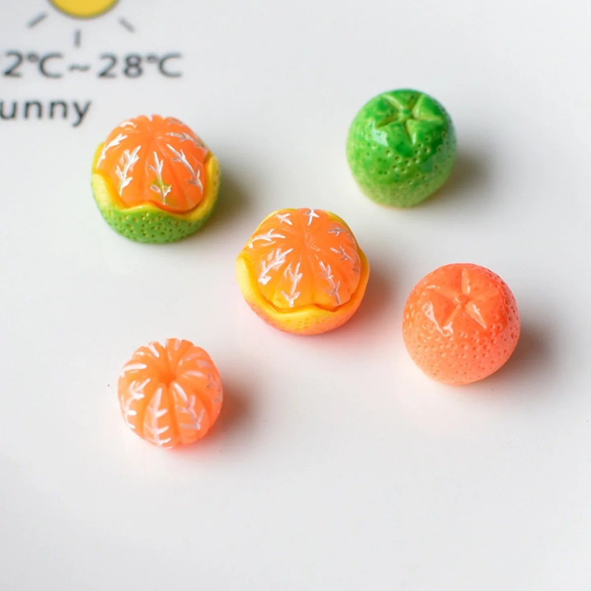 ZW25 10pcs Orange Fridge Magnet Funny Home DIY Refrigerator Decoration Kitchen Message Board Post Note Cute Creative Sticker