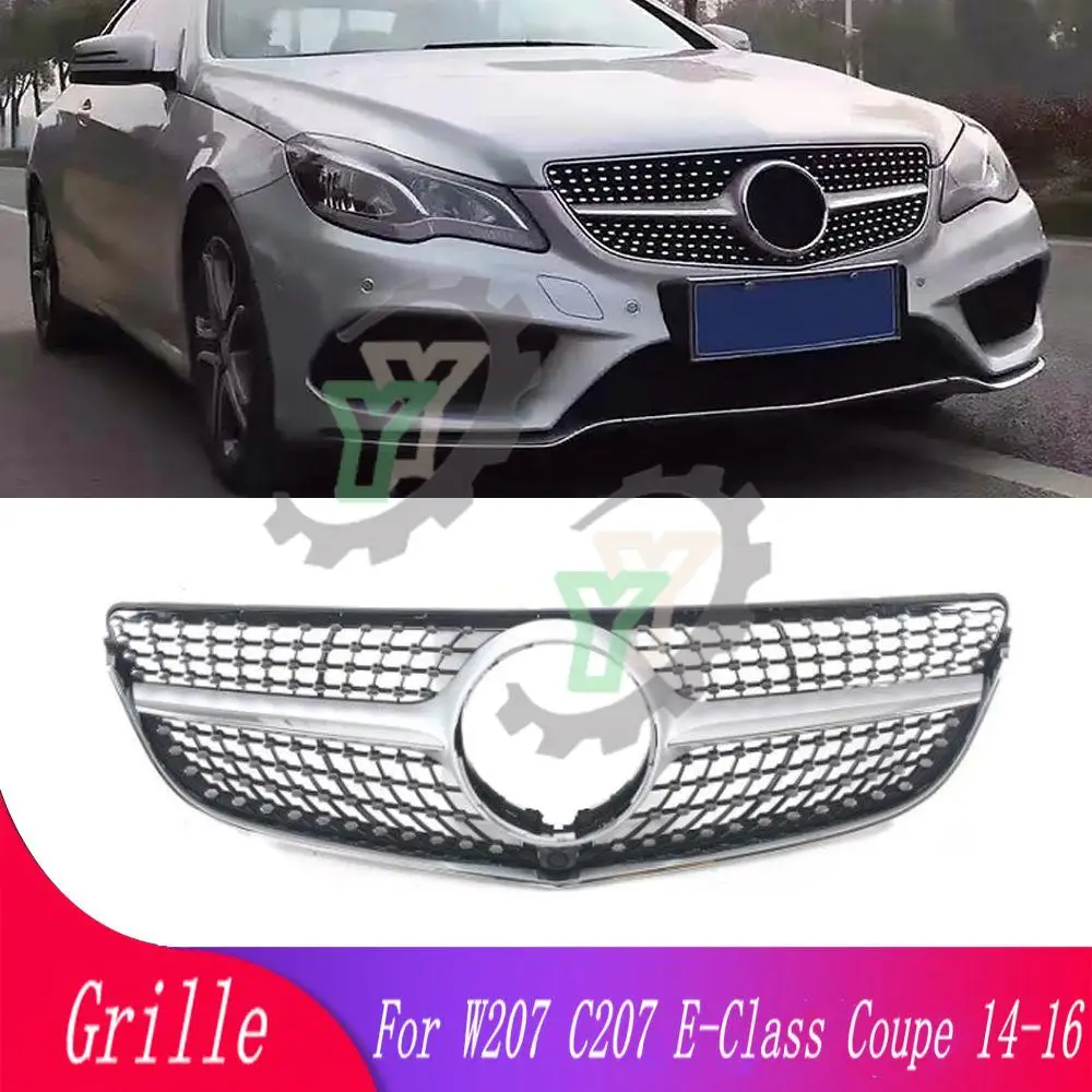 

GT Diamond Front Bumper Grille Grill For Mercedes Ben E Class Coupe W207 C207 E200 E320 E350 E400 Sport 2014 2015 2016 Tuning