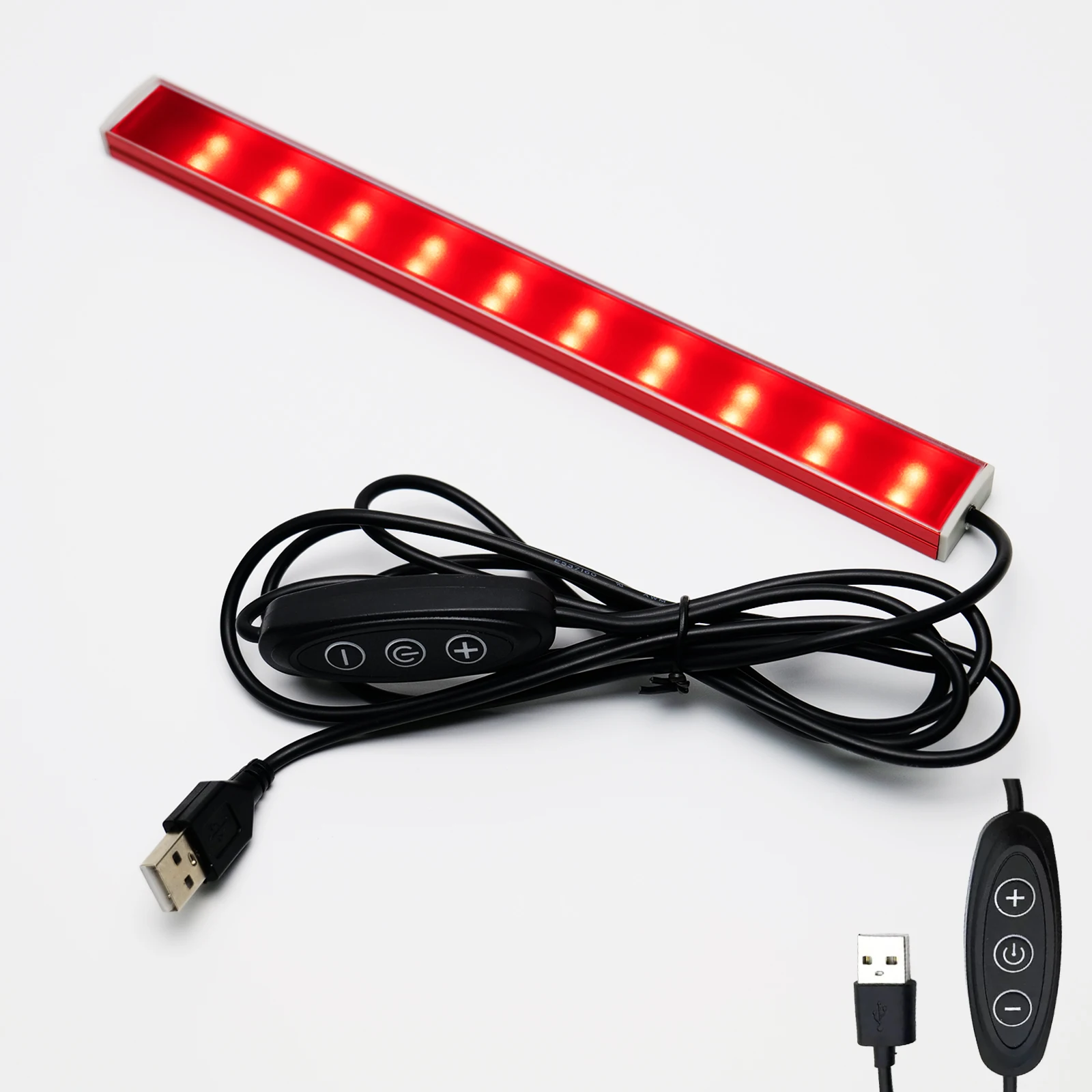 660nm & 850nm Red Light Strip, 9.6 Inch Near Infrared Light Bar with 5 Brightness Levels, USB Powered Red Light