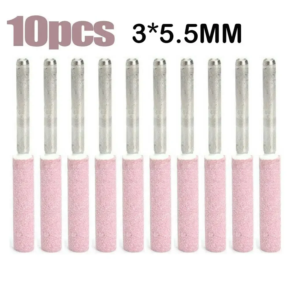 10pcs 4.8mm Chainsaw Chain Grinding Stones For Precision Chain Sharpening And Jade Carving Polishing On Standard Grinders